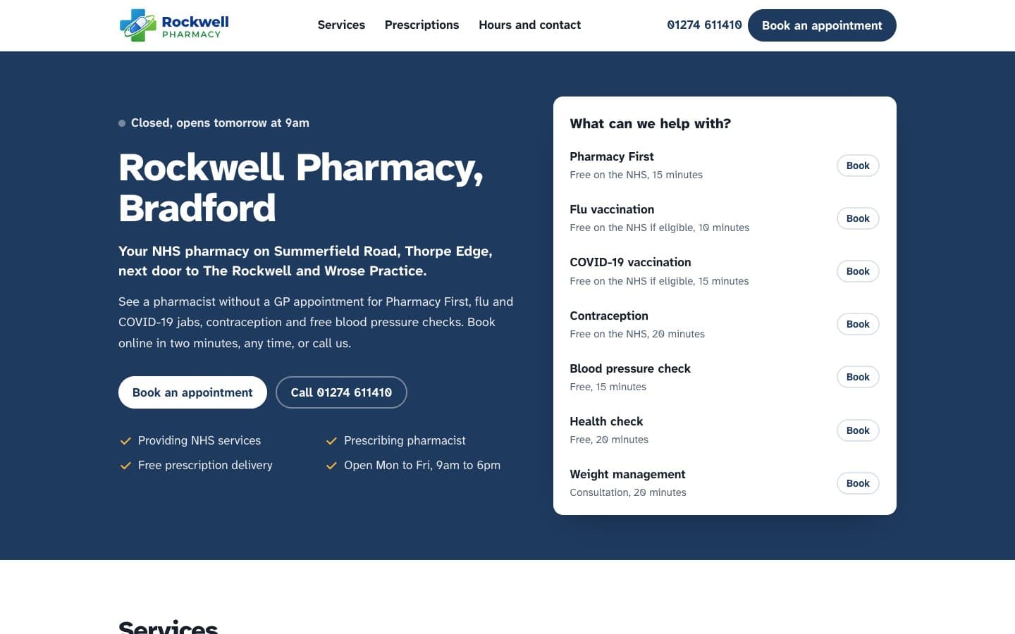 Rockwell Pharmacy website